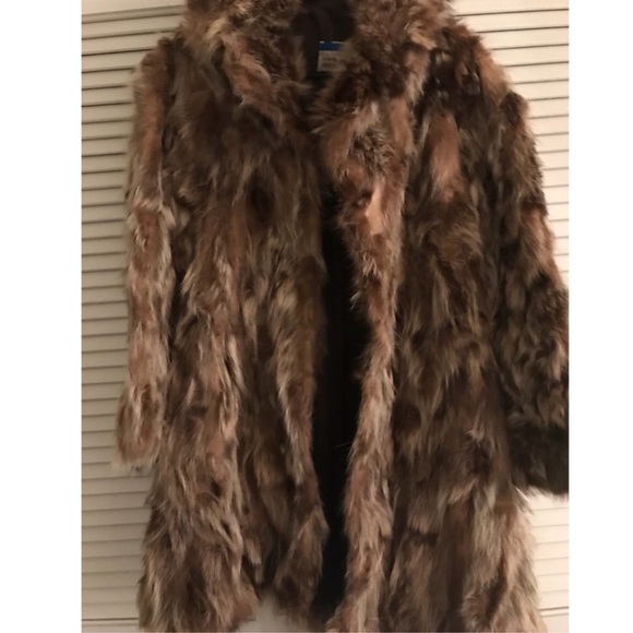 -Real Fur Coat Coat - Picture 1 of 1